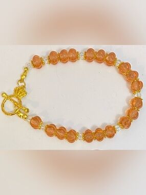 Elegant Pink* Czech and clear crystals bracelet